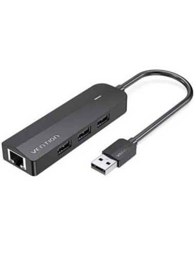 Hub USB 2.0 Vention CHPBB/ 3xUSB/ 1xMicro USB PD/ 1xRJ45