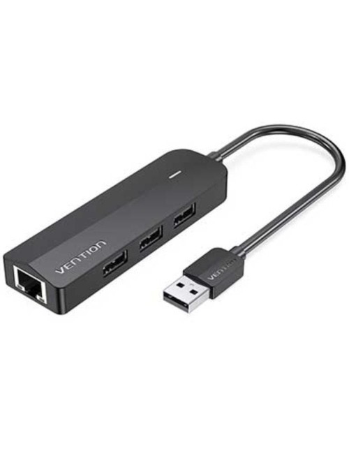 Hub USB 2.0 Vention CHPBB/ 3xUSB/ 1xMicro USB PD/ 1xRJ45