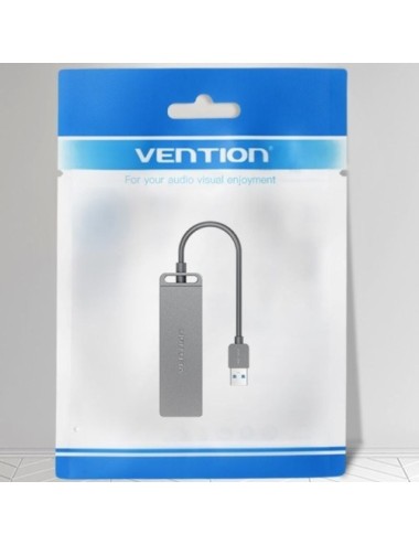 Hub USB 3.0 Vention CHLHB/ 4xUSB/ 1xMicroUSB PD/ Gris