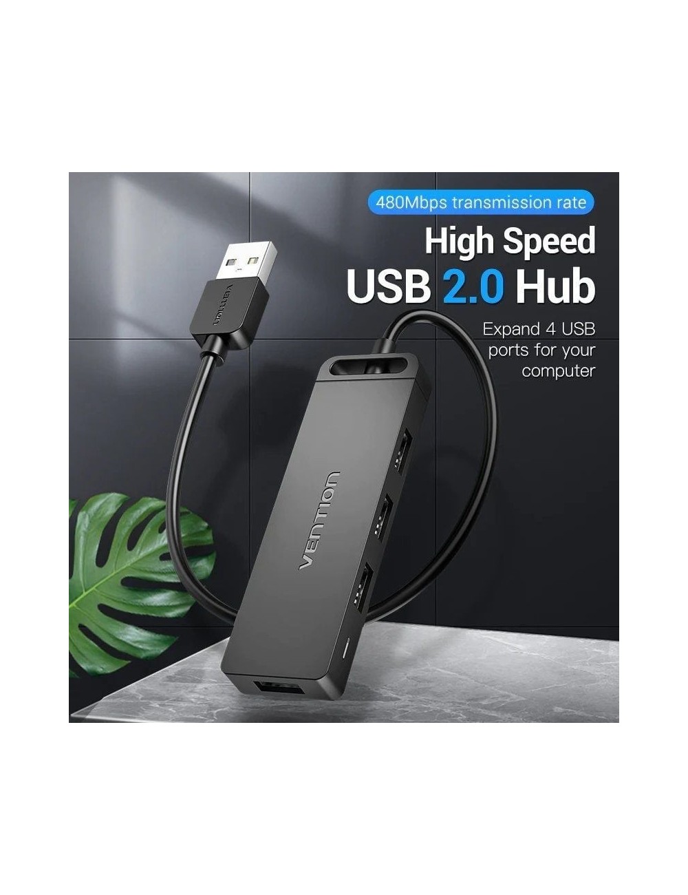 Hub USB 2.0 Vention CHMBB/ 4xUSB