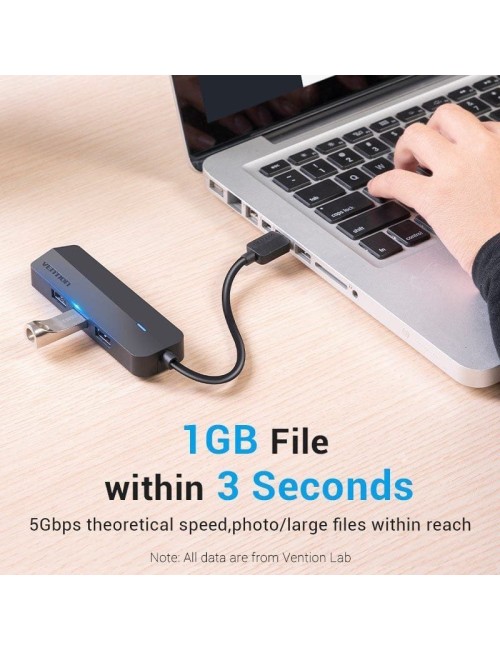 Hub USB 3.0 Vention CHNBB/ RJ45/ 3xUSB/ 1xMicroUSB PD