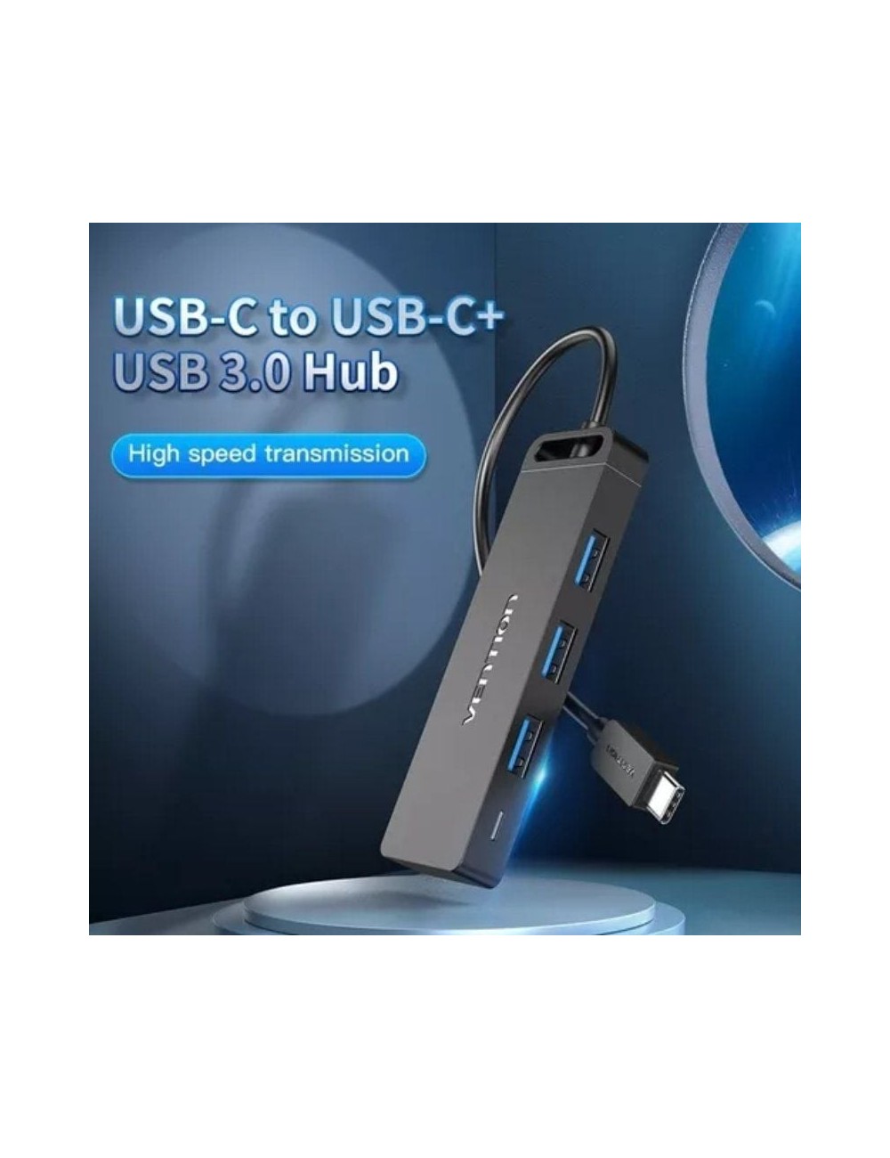 Hub USB Tipo-C Vention TGTBB/ 3xUSB/ 1xUSB Tipo-C/ 1x MicroUSB PD