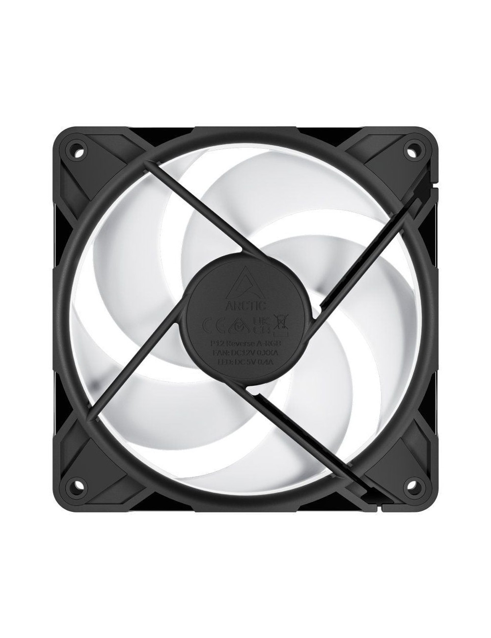 Ventilador Arctic P12 Pro Reverse A-RGB/ 12cm/ Negro