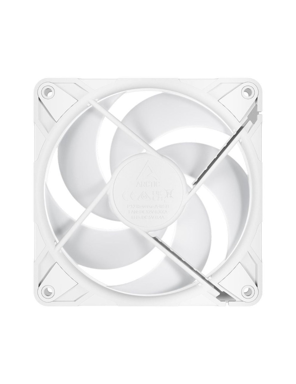 Pack de 3 Ventilador Arctic P12 Pro Reverse A-RGB/ 12cm/ Blanco