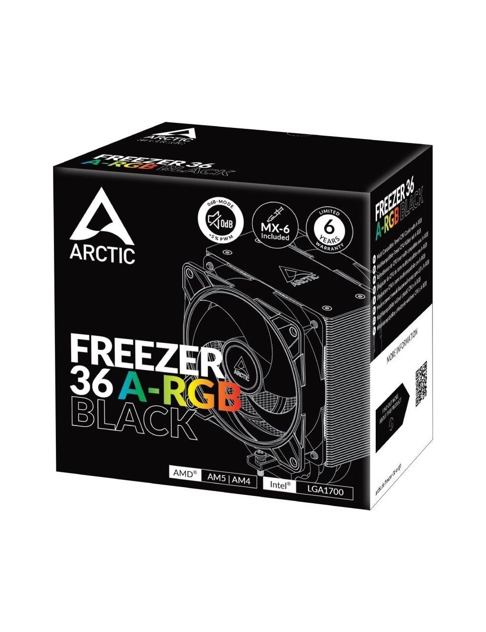 Ventilador con Disipador Arctic Freezer 36 A-RGB/ 12cm
