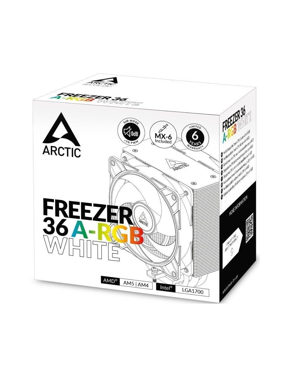 Ventilador con Disipador Arctic Freezer 36 A-RGB/ 12cm