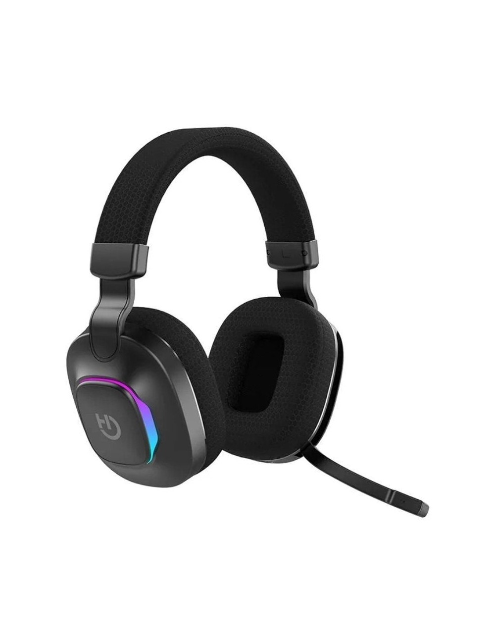 Auriculares Gaming Inalámbricos con Micrófono Hiditec Vortex ARGB/ Jack 3.5/ Bluetooth/ Negros