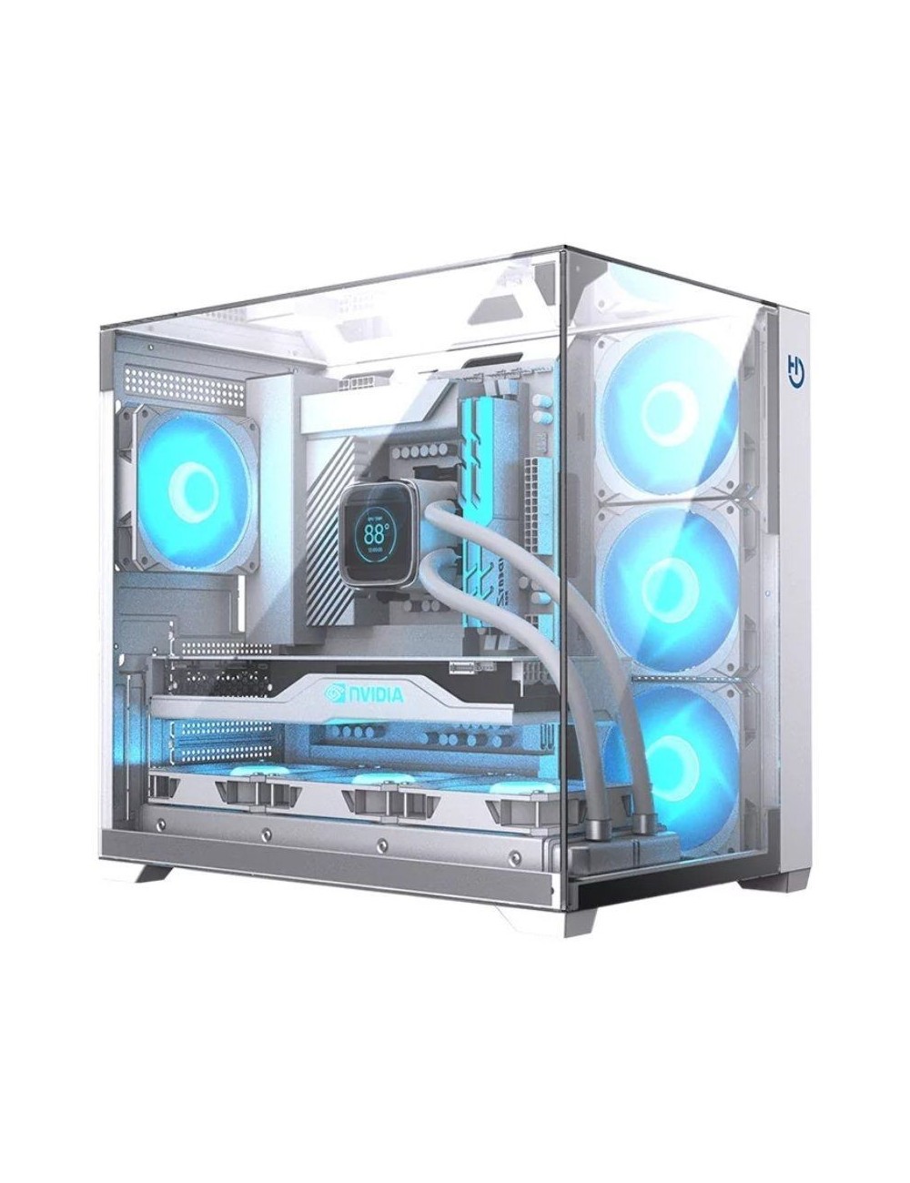 Caja Gaming Semitorre Hiditec SKY/ Blanca
