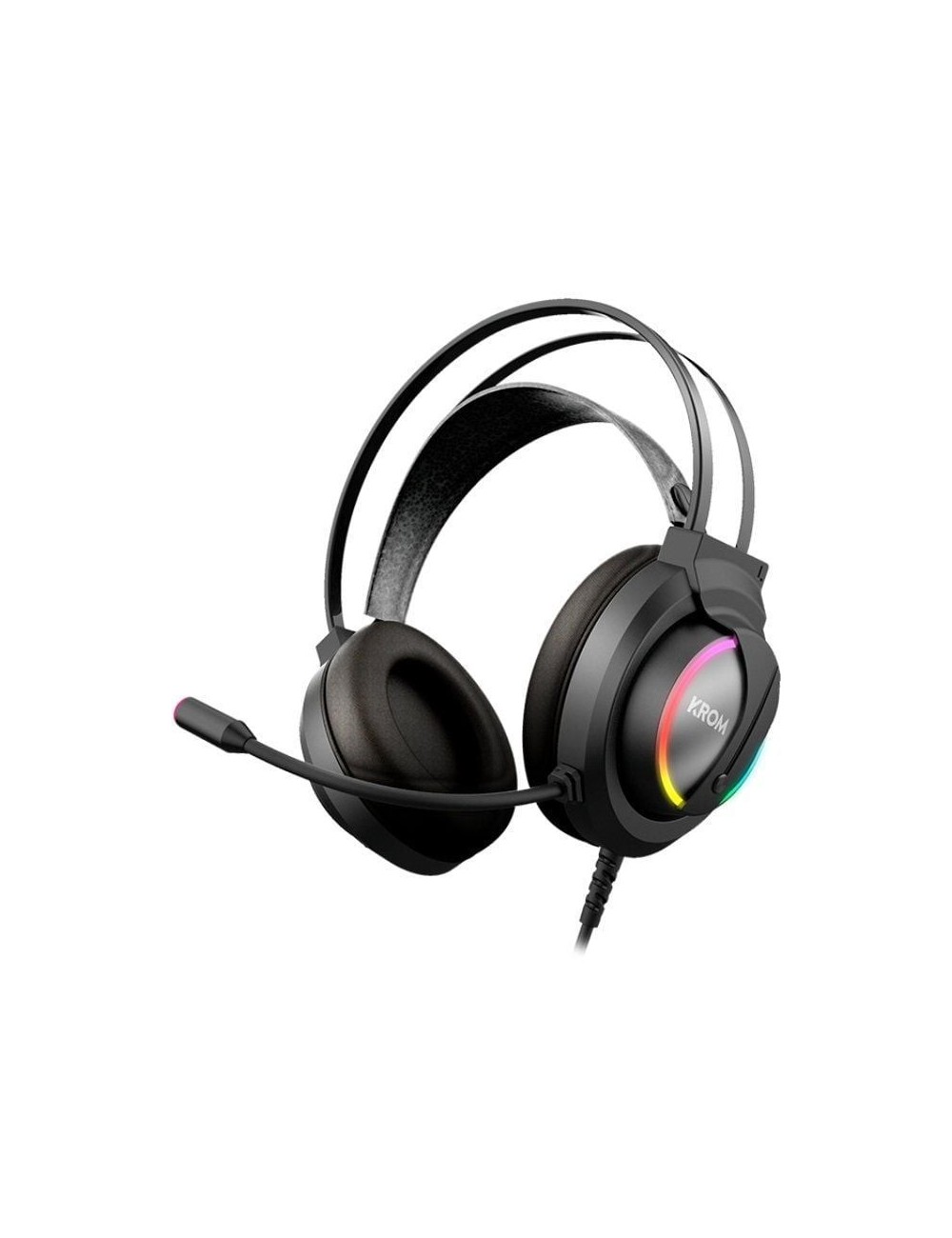 Auriculares Gaming con Micrófono Krom Kappa/ Jack 3.5/ USB 2.0/ Negros