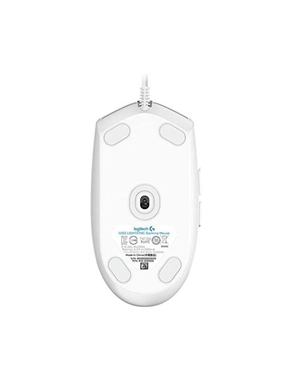 RATOLI LOGITECH GAMING G203 BLANC