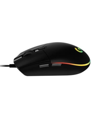 Ratón Gaming Logitech G203 Lightsync/ Hasta 8000 DPI/ Negro