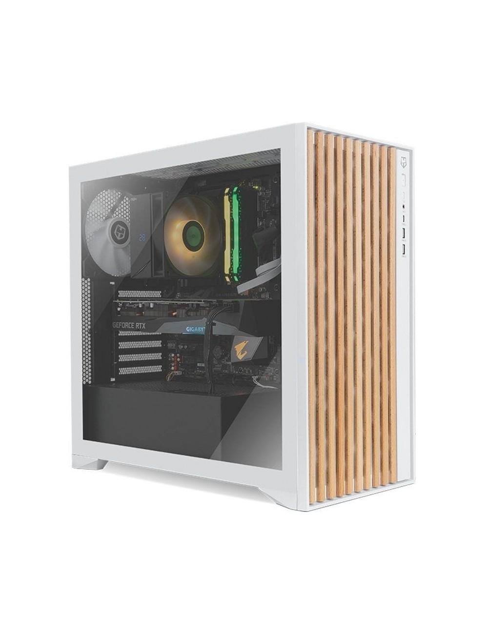 Caja Gaming Semitorre Nox Hummer Element/ Blanca