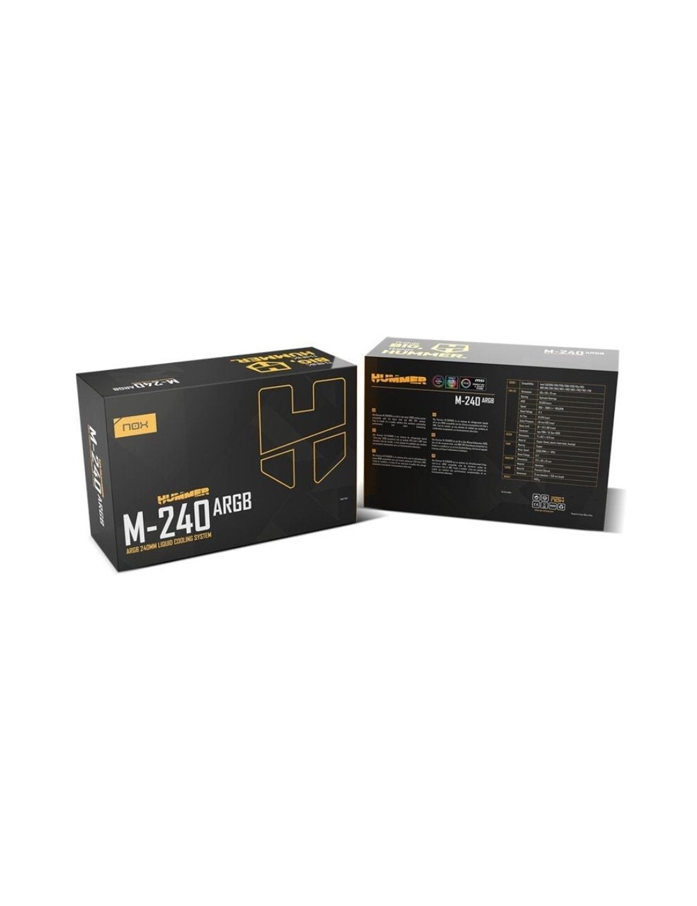 Sistema de Refrigeración Líquida Nox M-240 ARGB/ Negro