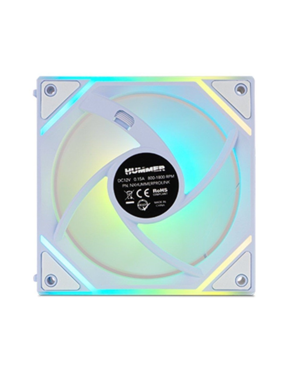 Pack 3 Ventiladores Nox Pro Link/ ARGB/ 12cm/ Blancos