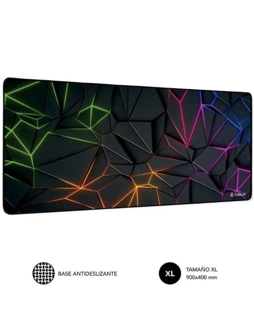 Alfombrilla Subblim Neon Obsidian XL/ 900 x 400 x 3 mm