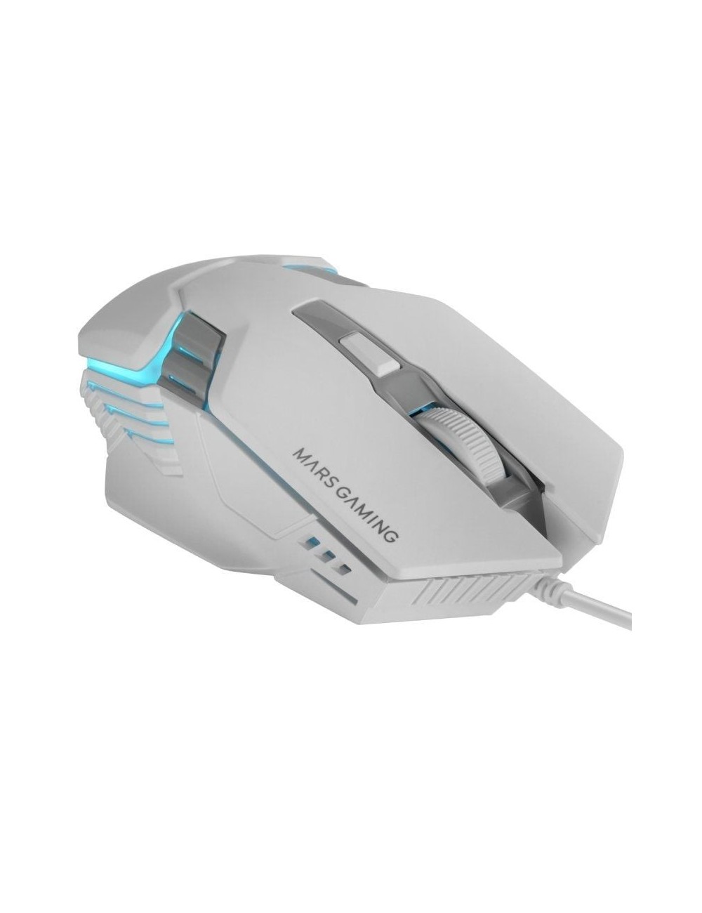 Ratón Gaming Mars Gaming MM024/ Hasta 4000 DPI/ Blanco