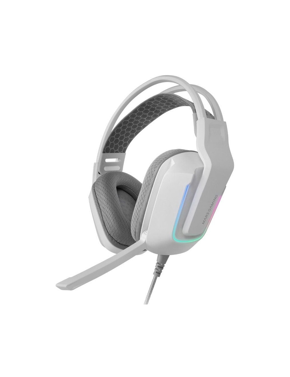 Auriculares Gaming con Micrófono Mars Gaming MH-Strike/ Jack 3.5/ USB/ Blancos