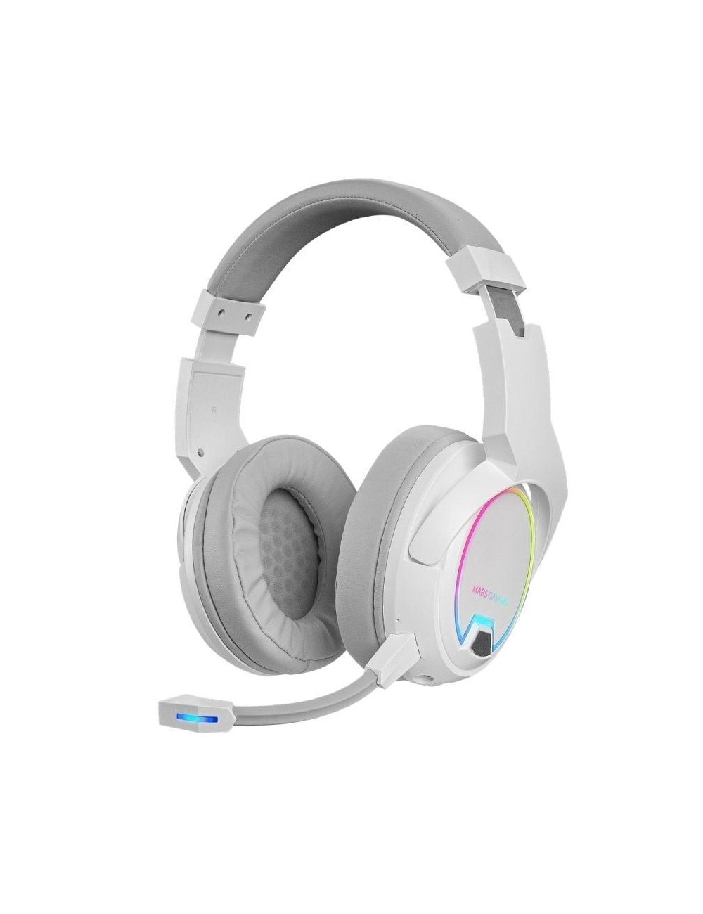 Auriculares Gaming Inalámbricos con Micrófono Mars Gaming MHW100/ Jack 3.5/ Blancos
