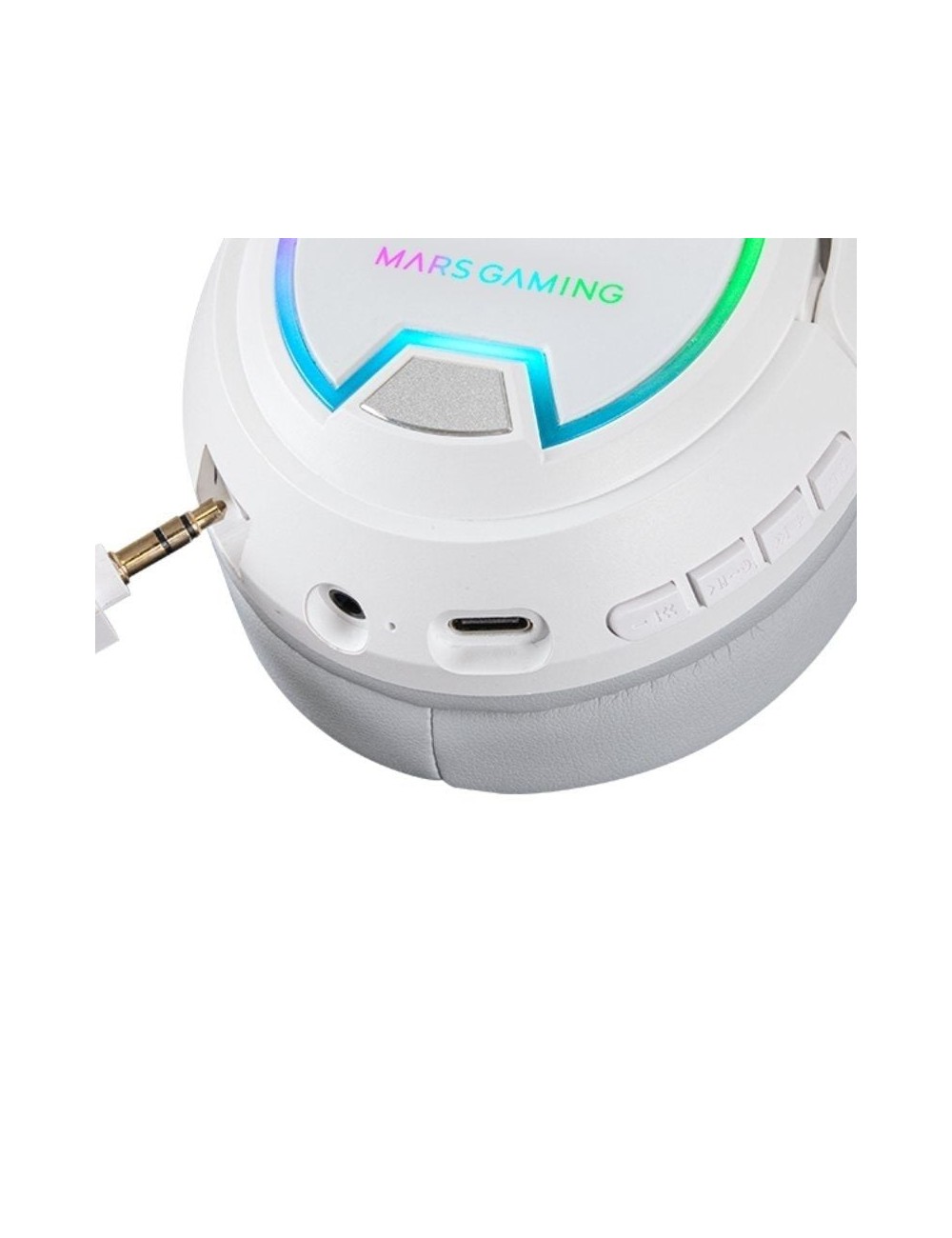 Auriculares Gaming Inalámbricos con Micrófono Mars Gaming MHW100/ Jack 3.5/ Blancos