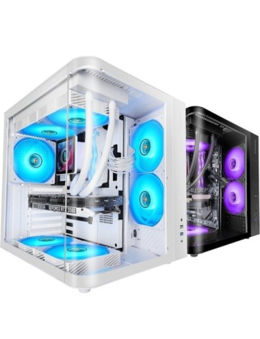 Caja Gaming Semitorre Mars Gaming MC-CURV/ Blanca