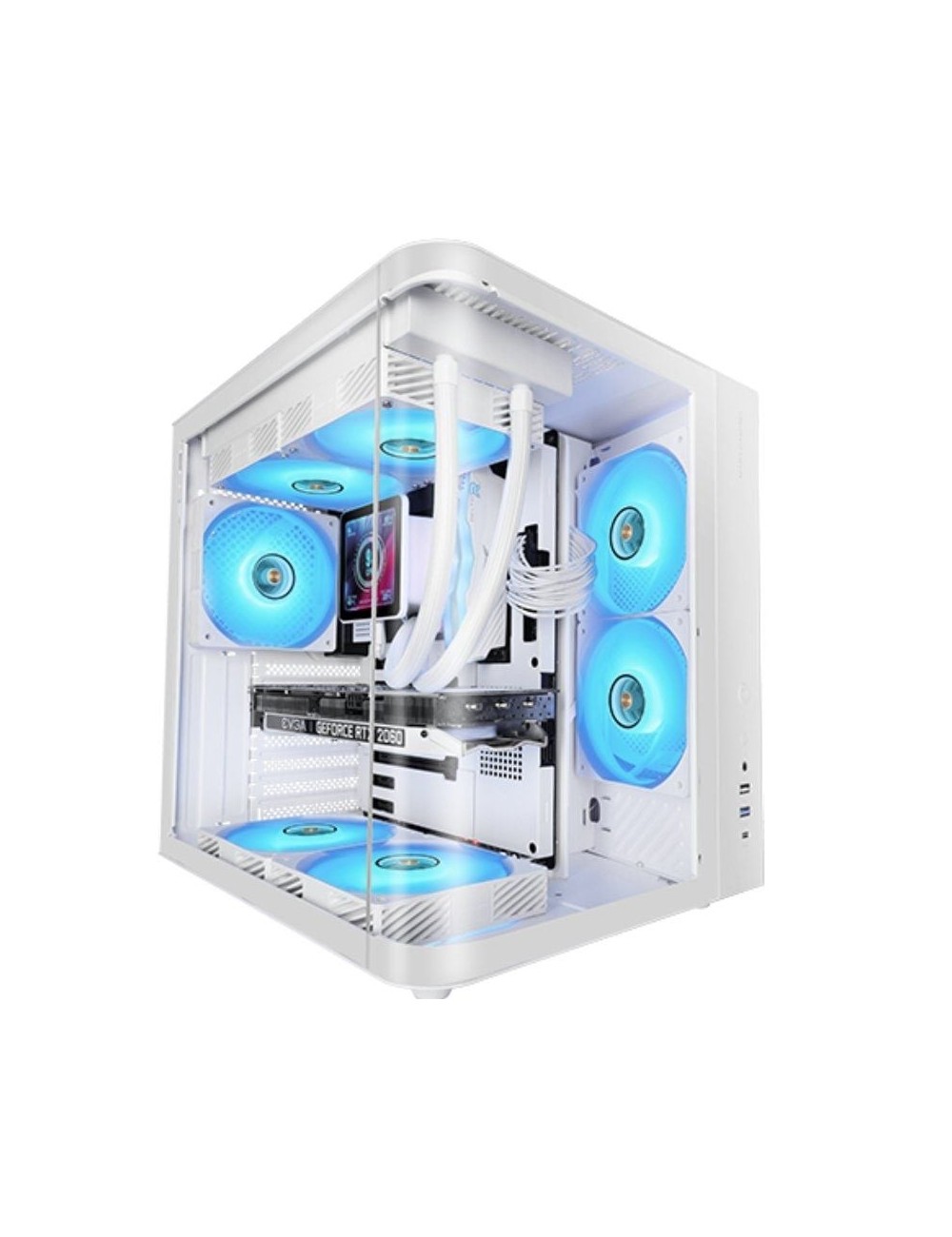 Caja Gaming Semitorre Mars Gaming MC-CURV/ Blanca