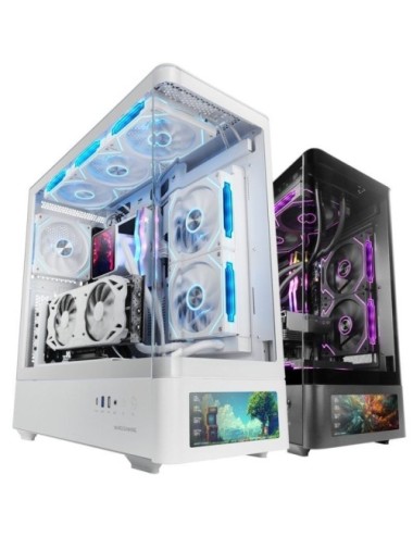 Caja Gaming Semitorre Mars Gaming MC-LCDPRO/ Blanca