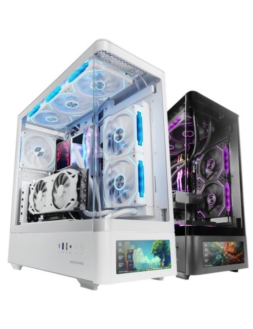 Caja Gaming Semitorre Mars Gaming MC-LCDPRO/ Blanca