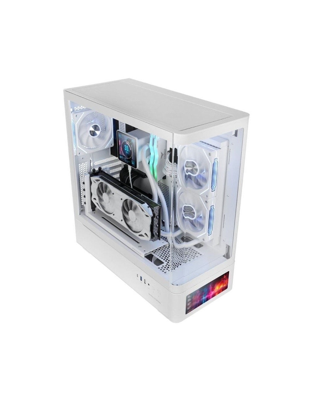 Caja Gaming Semitorre Mars Gaming MC-LCDPRO/ Blanca