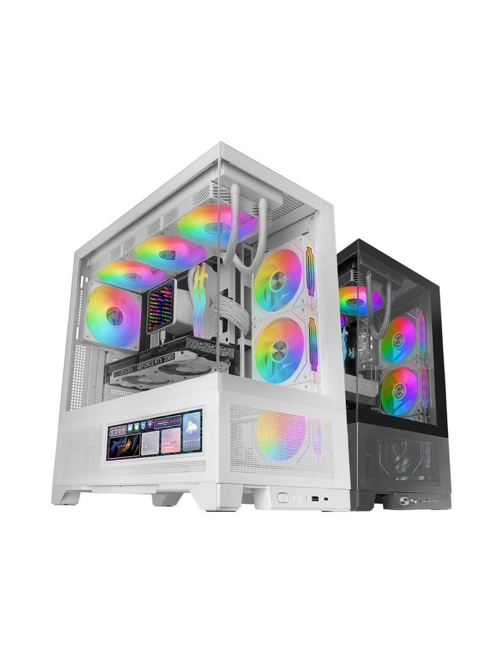 Caja Gaming Semitorre Mars Gaming MC-LCDX/ Blanca
