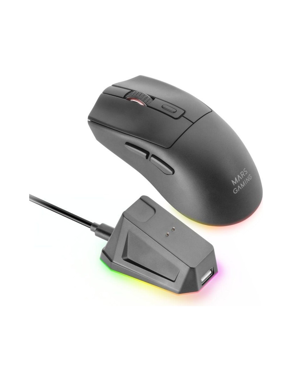 Ratón Gaming Inalámbrico Mars Gaming MM-T3/ Batería recargable/ Hasta 14400 DPI