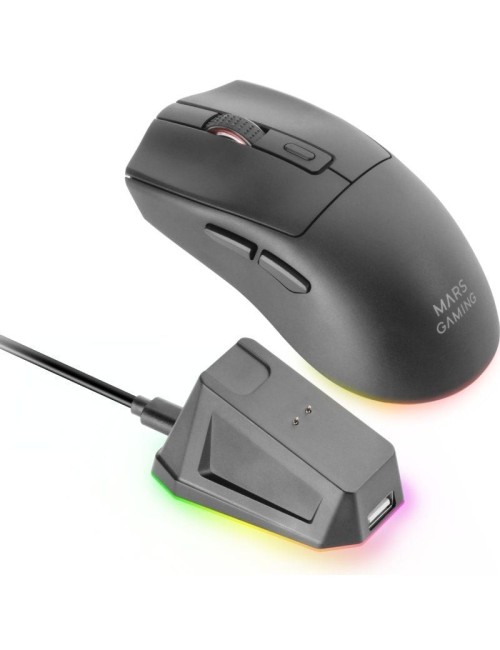 Ratón Gaming Inalámbrico Mars Gaming MM-T3/ Batería recargable/ Hasta 14400 DPI