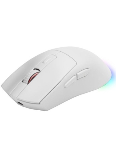 Ratón Gaming Inalámbrico Mars Gaming MM-T3/ Batería recargable/ Hasta 14400 DPI/ Blanco