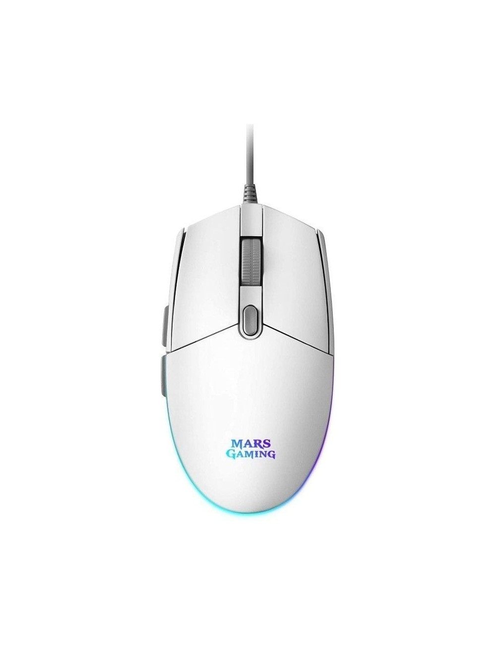 Ratón Gaming Mars Gaming MMGW/ Hasta 3200 DPI/ Blanco