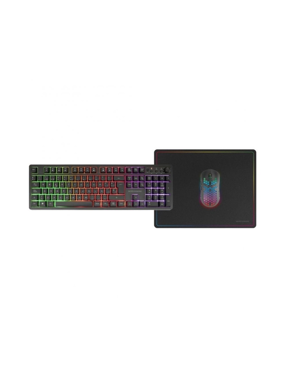 Pack Gaming Mars Gaming MCPWX/ Teclado Inalámbrico + Ratón Inalámbrico + Alfombrilla