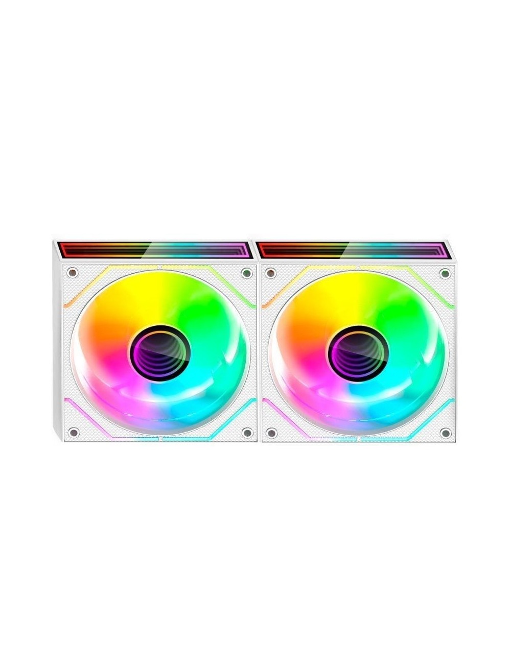 Pack 2 Ventiladores Mars Gaming MF-3DPROX2R/ 12cm/ ARGB/ Blancos