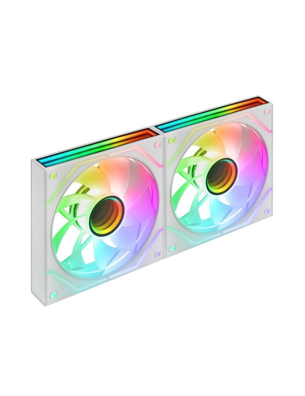 Pack 2 Ventiladores Mars Gaming MF-3DPROX2R/ 12cm/ ARGB/ Blancos