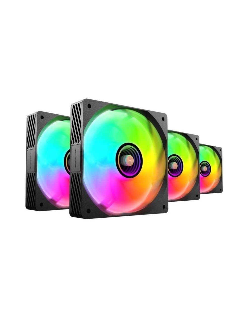 Pack 4 Ventiladores Mars Gaming MF-SI4KIT/ 12cm + HUB + Mando a Distancia/ ARGB