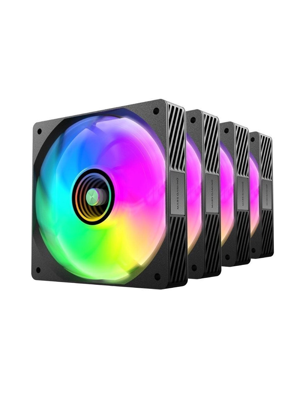 Pack 4 Ventiladores Mars Gaming MF-SI4KIT/ 12cm + HUB + Mando a Distancia/ ARGB