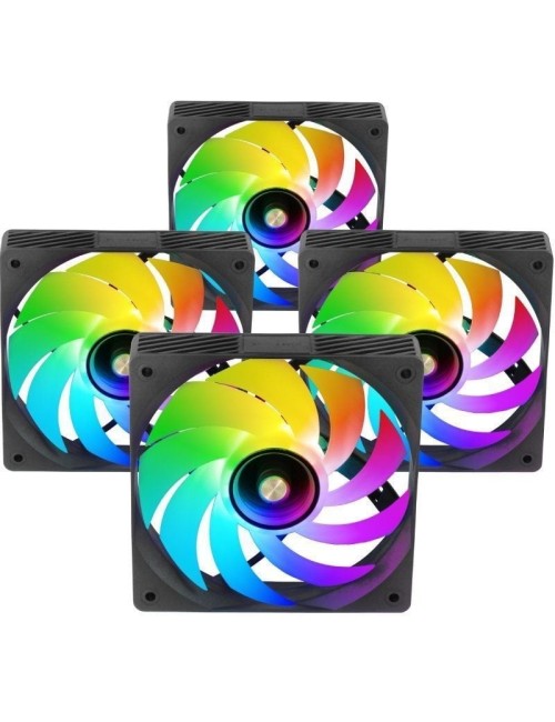 Pack 4 Ventiladores Mars Gaming MF-SI4KIT/ 12cm + HUB + Mando a Distancia/ ARGB