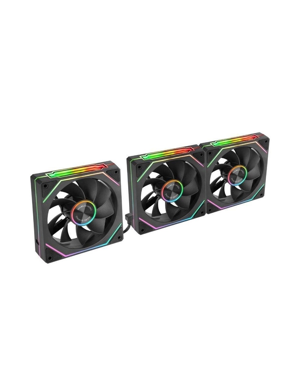 Pack 3 Ventiladores Invertidos Mars Gaming MF-LINKFINITYKIT2R/ 12cm/ ARGB