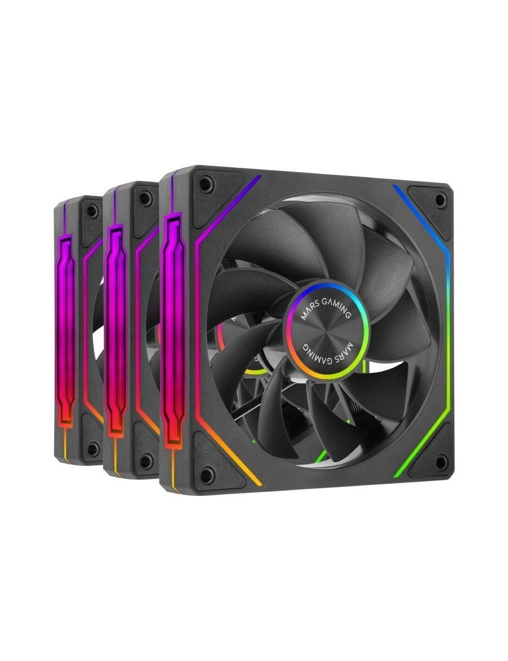 Pack 3 Ventiladores Invertidos Mars Gaming MF-LINKFINITYKIT2R/ 12cm/ ARGB