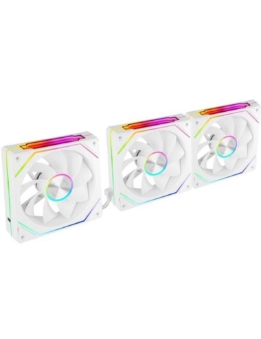 Pack 3 Ventiladores Invertidos Mars Gaming MF-LINKFINITYKIT2R/ 12cm/ ARGB/ Blancos