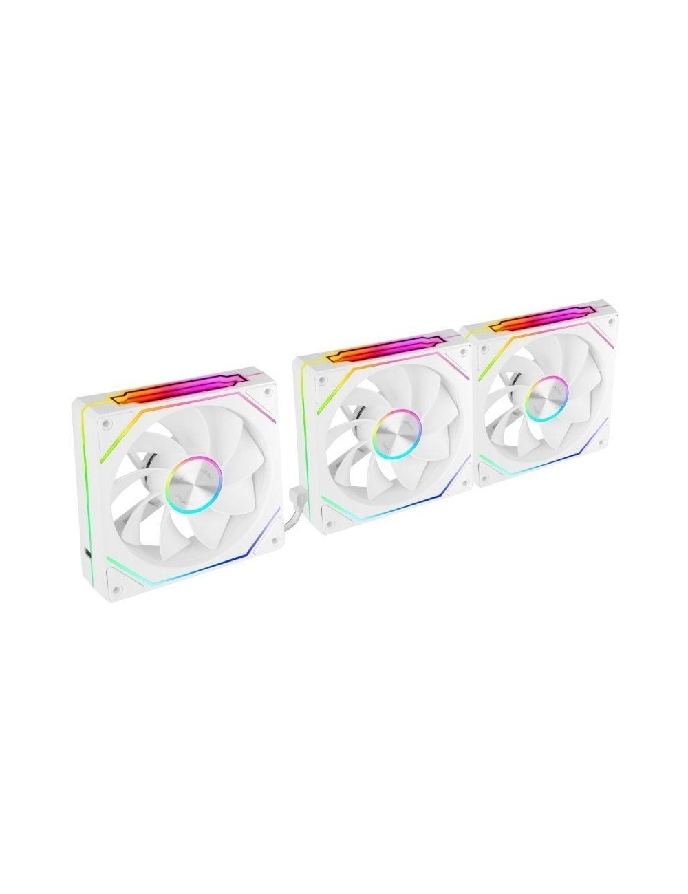 Pack 3 Ventiladores Invertidos Mars Gaming MF-LINKFINITYKIT2R/ 12cm/ ARGB/ Blancos