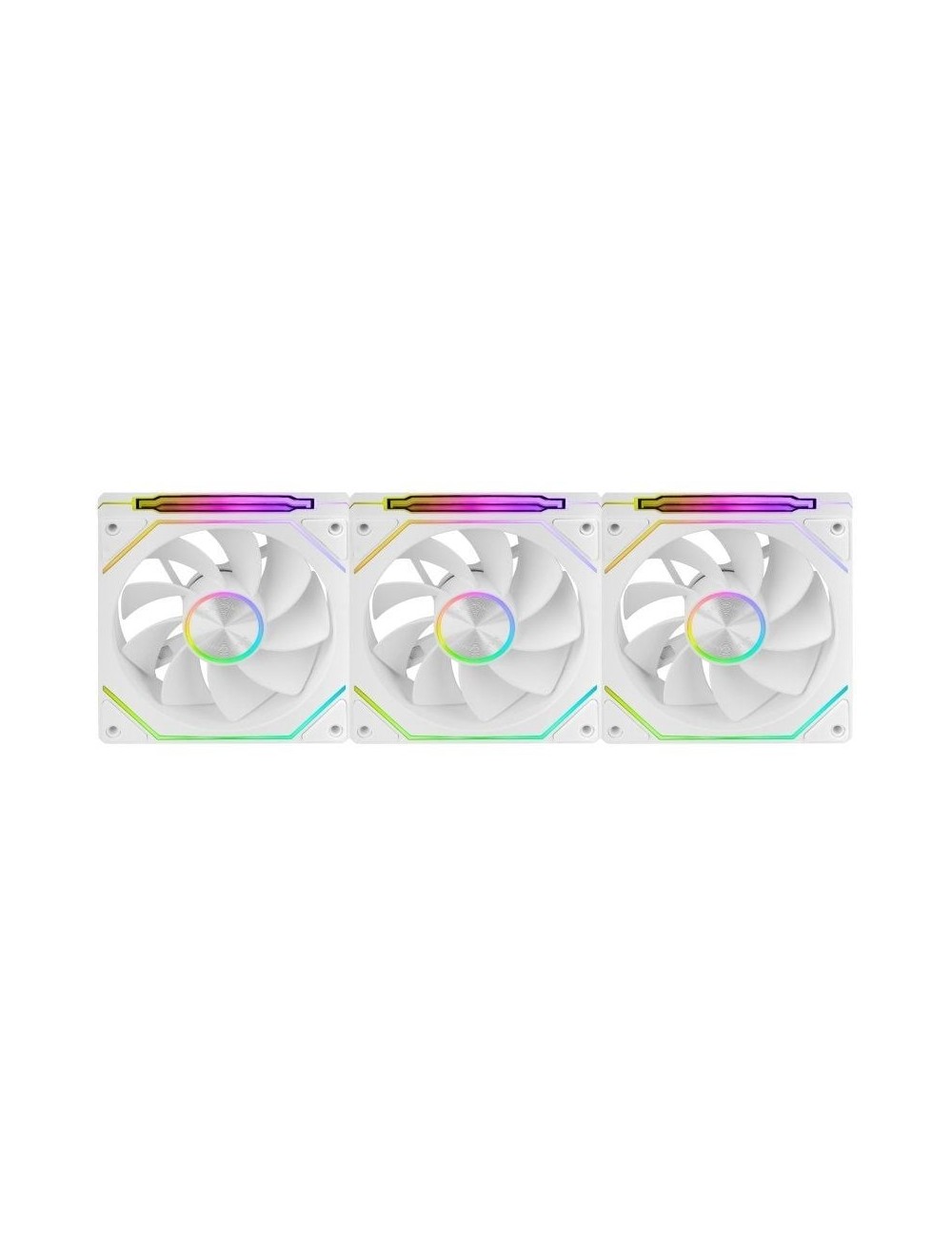 Pack 3 Ventiladores Invertidos Mars Gaming MF-LINKFINITYKIT2R/ 12cm/ ARGB/ Blancos