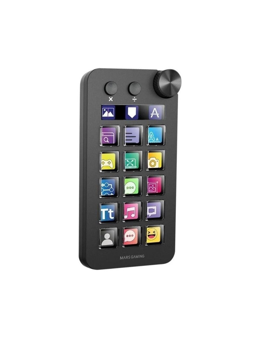 Control Deck Mars Gaming MSD-NEO/ 15 Teclas LCD/ 1 Rueda/ 2 Botones/ Negro