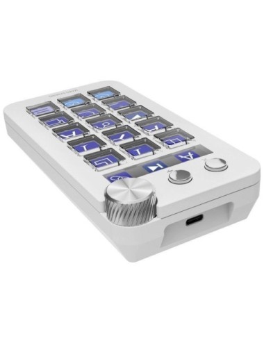 Control Deck Mars Gaming MSD-NEO/ 15 Teclas LCD/ 1 Rueda/ 2 Botones/ Blanco