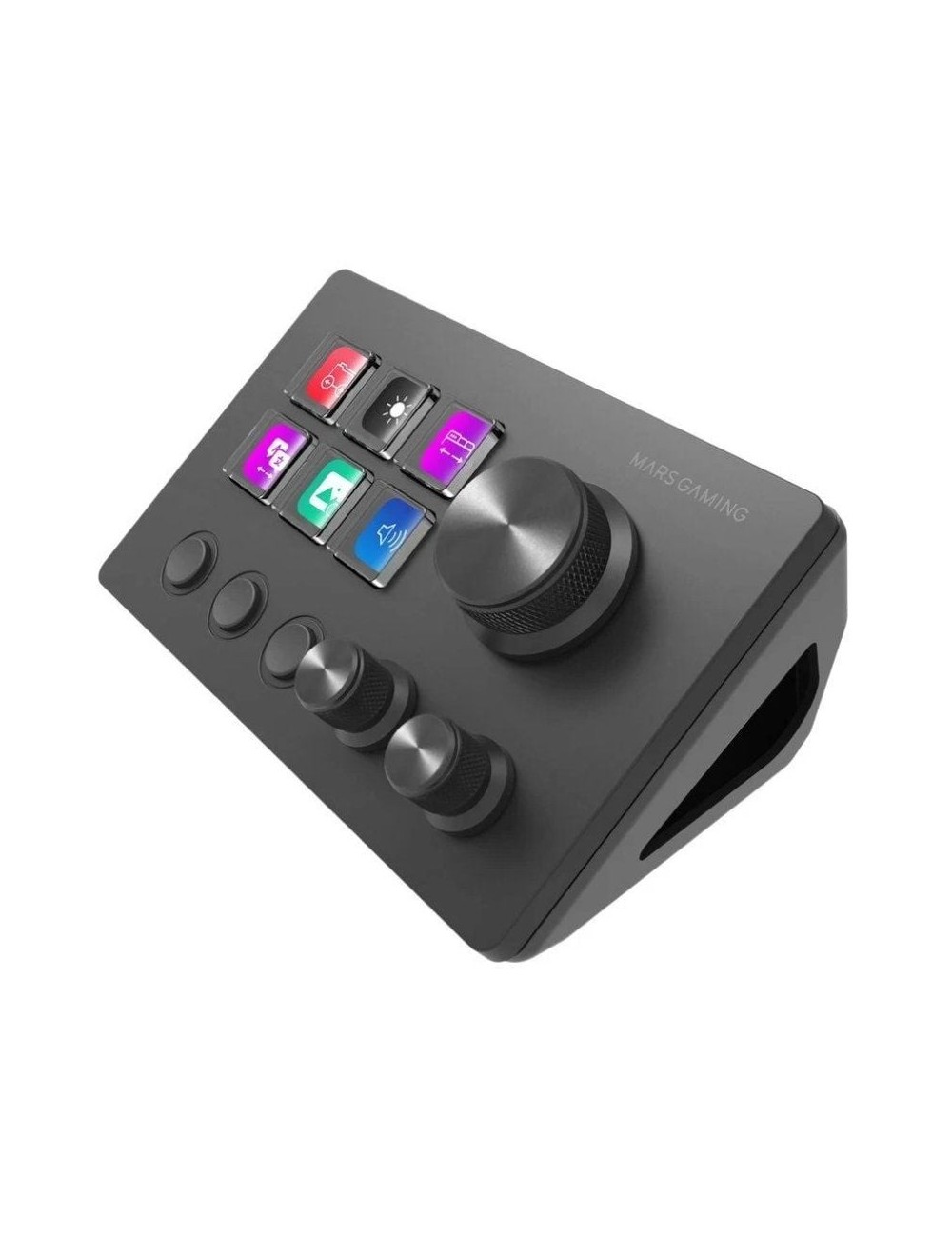 Control Deck Mars Gaming MSD-TWO/ 6 Teclas LCD/ 3 Ruedas/ 3 Botones/ Negro