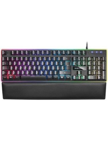 TECLAT HIBRID MECANIC MARS GAMING-SWITCHES H-MECHANICAL RED-REPOSAMANS-IL.LUMINACIÓ LED RGB-CABLE 150CM