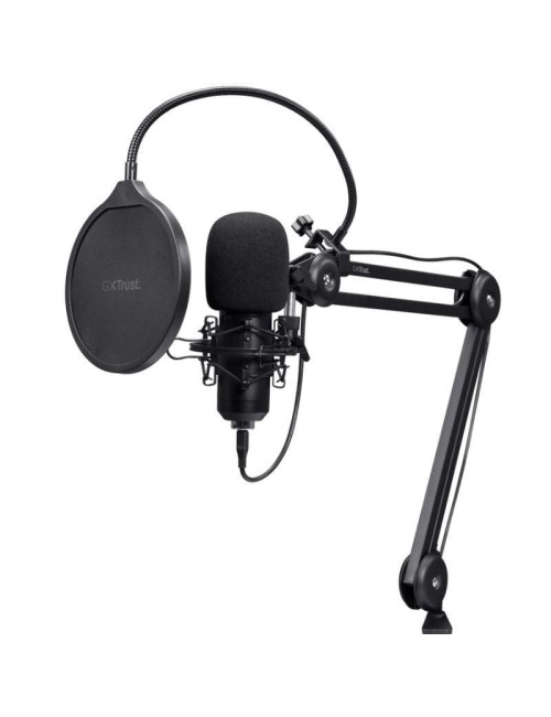Micrófono Gaming Trust Gaming GXT 270 Emita II+ 25770/ USB/ Negro