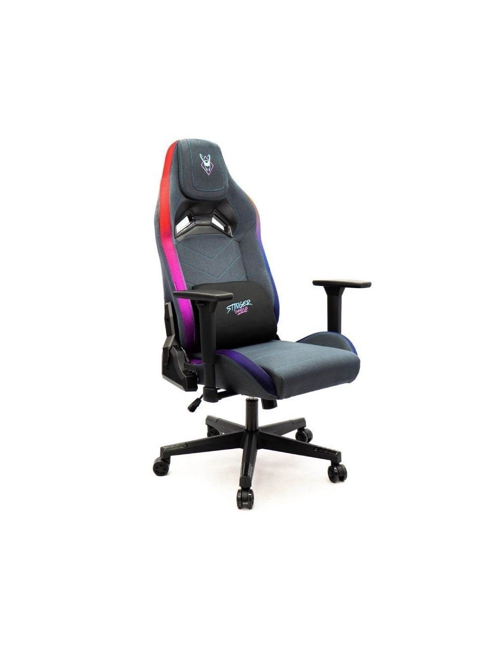 Silla Gaming Woxter Stinger Station Elite/ Luces LED/ Azul y Rosa